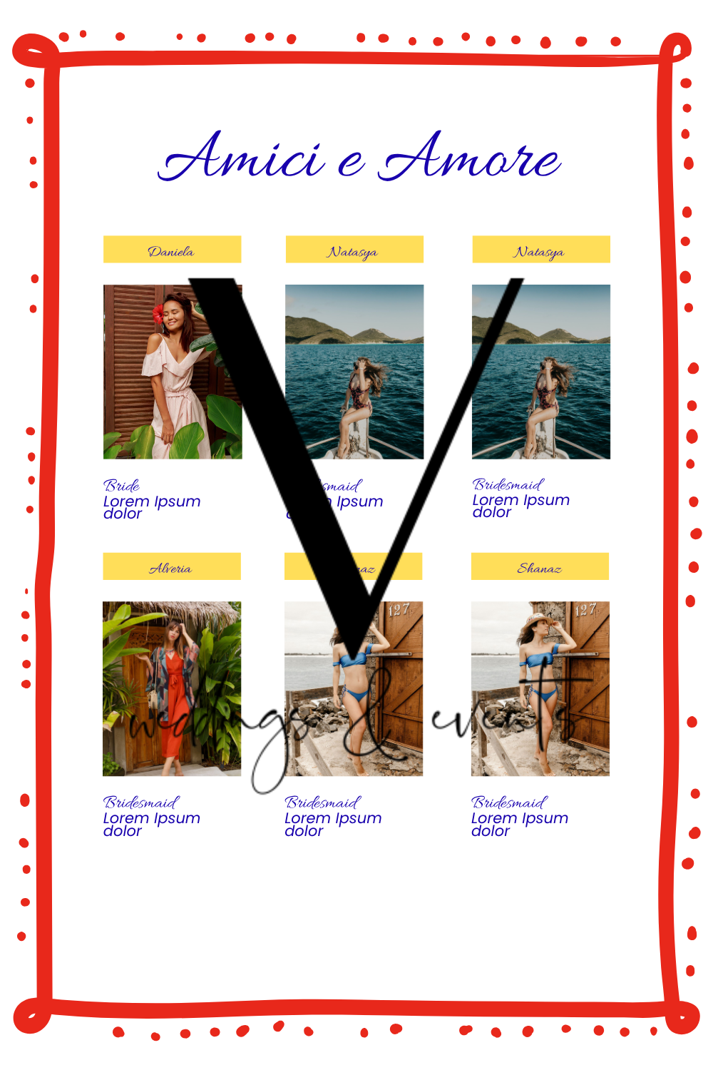 La Dolce Bachelorette Weekend Booklet - Vicky Rahmic Weddings and Events