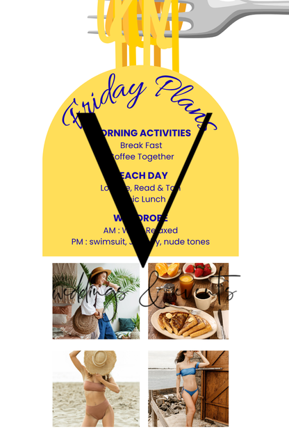 La Dolce Bachelorette Weekend Booklet - Vicky Rahmic Weddings and Events