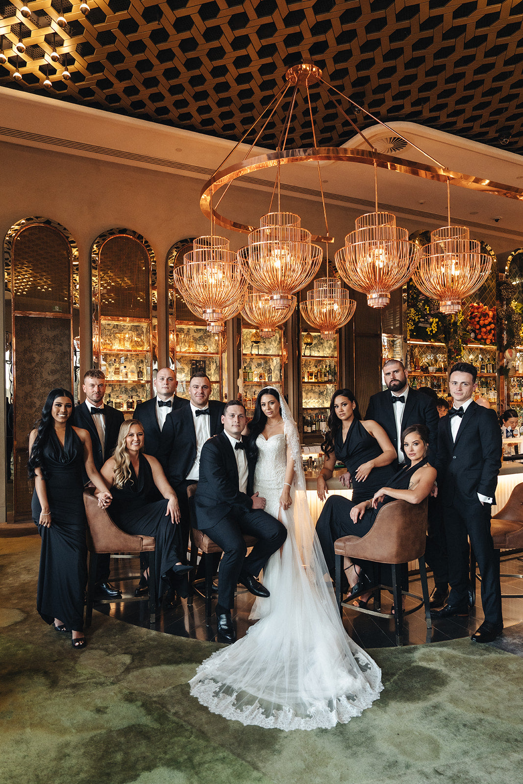 Atmospheric luxury wedding styling at Crown Perth
