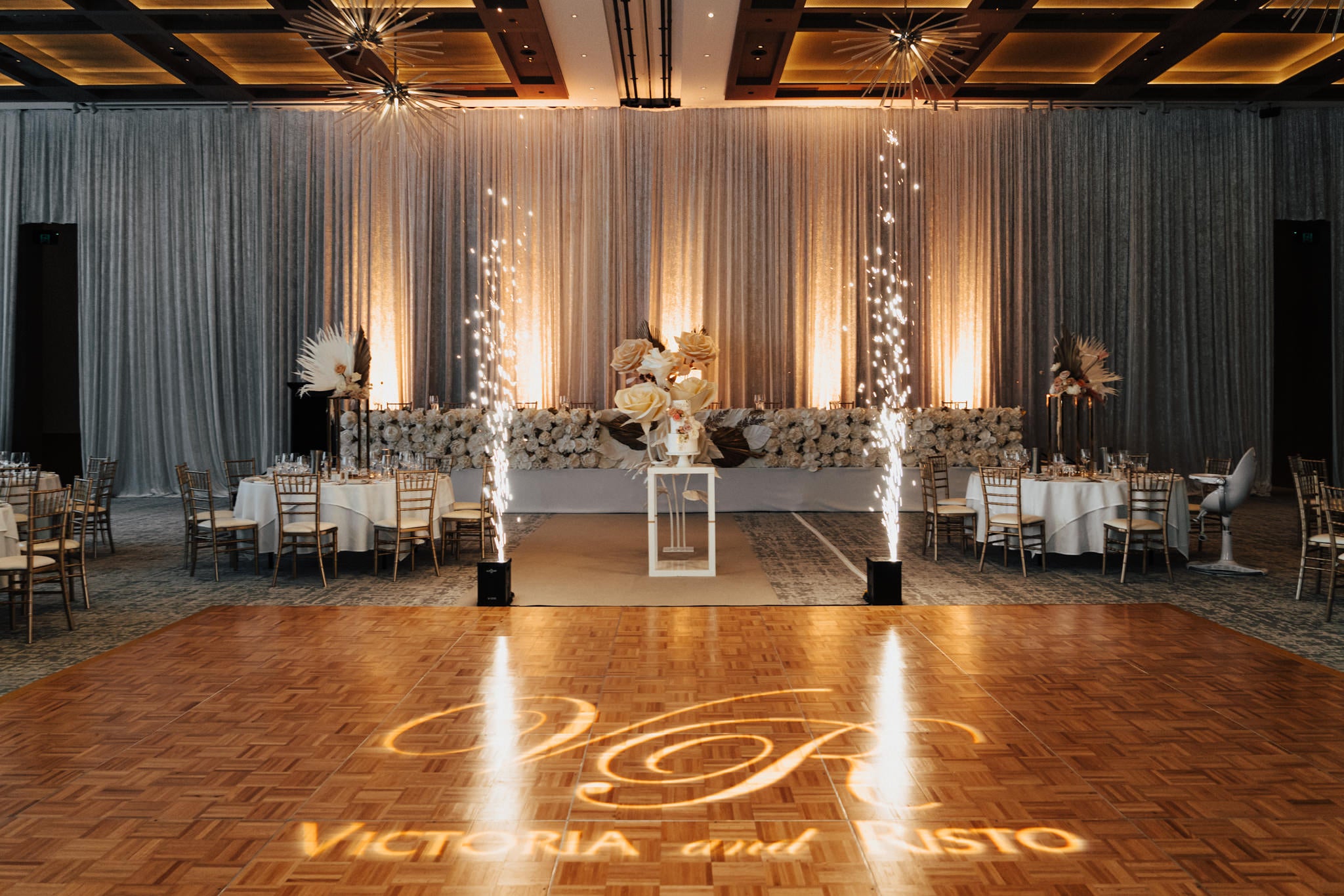 Luxury wedding at The Westin Perth with city backdrop
