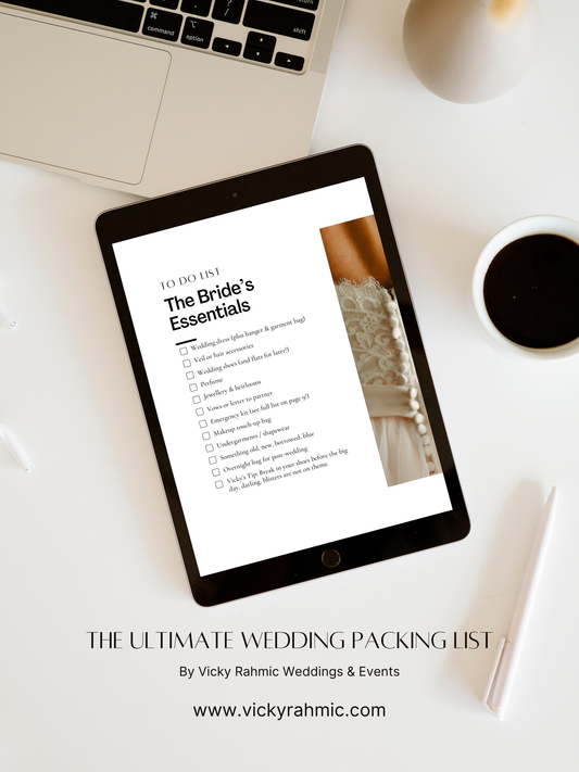 The Ultimate Wedding Packing List - Vicky Rahmic Weddings and Events